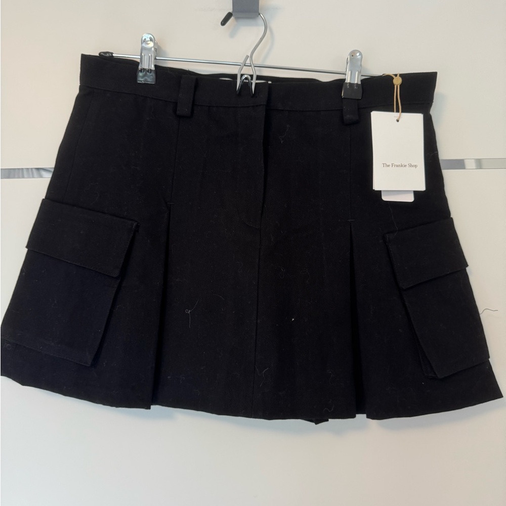 The Frankie Shop Black Cargo Mini Skirt